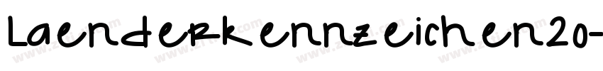 Laenderkennzeichen20字体转换