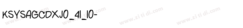 KSYSAGCDXJ0_41_10字体转换