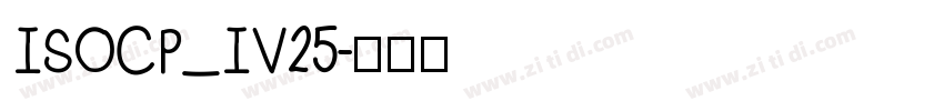 ISOCP_IV25字体转换