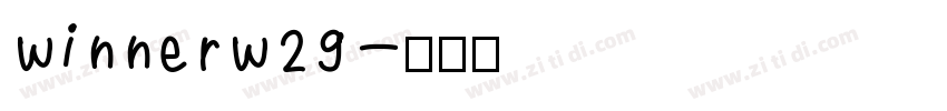 WinnerW29字体转换