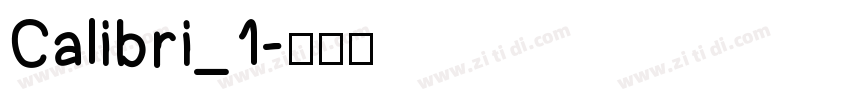 Calibri_1字体转换