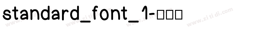 standard_font_1字体转换