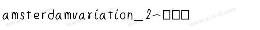 amsterdamvariation_2字体转换