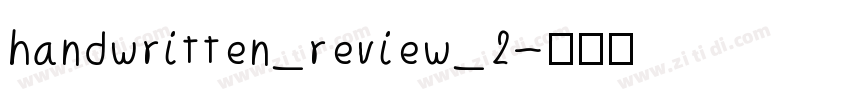 handwritten_review_2字体转换