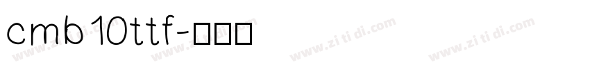cmb10ttf字体转换
