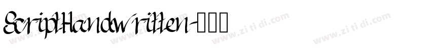 ScriptHandwritten字体转换