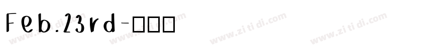 Feb.23rd字体转换