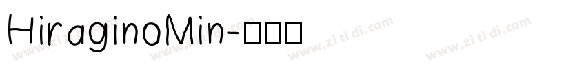 HiraginoMin字体转换