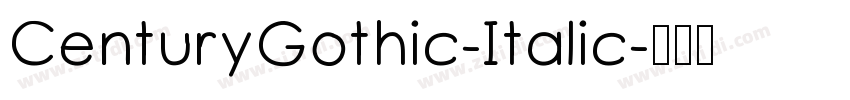 CenturyGothic-Italic字体转换