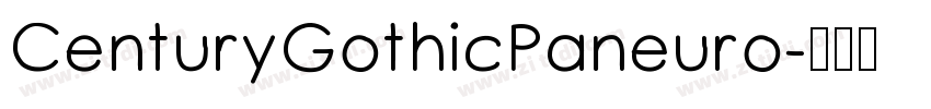 CenturyGothicPaneuro字体转换