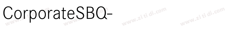 CorporateSBQ字体转换