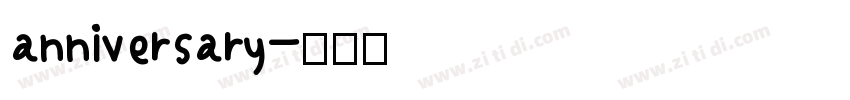 anniversary字体转换