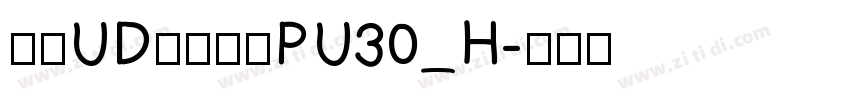 文鼎UD晶熙黑體PU30_H字体转换
