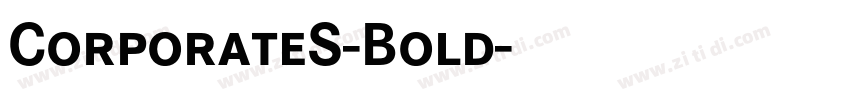 CorporateS-Bold字体转换