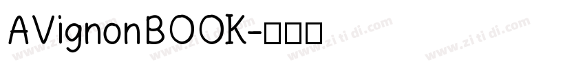 AVignonBOOK字体转换