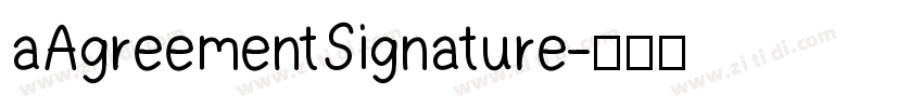 aAgreementSignature字体转换