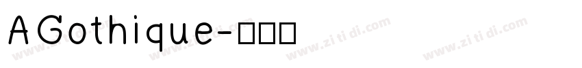 AGothique字体转换