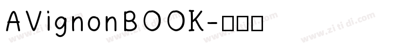 AVignonBOOK字体转换