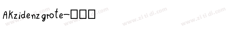 AKzidenzgrote字体转换