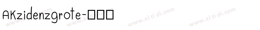 AKzidenzgrote字体转换