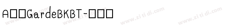 A半天GardeBKBT字体转换