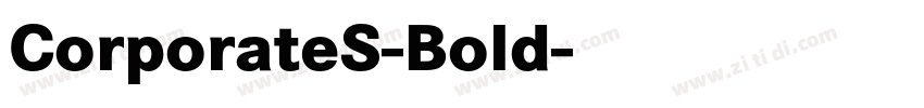 CorporateS-Bold字体转换