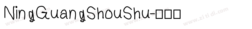 NingGuangShouShu字体转换