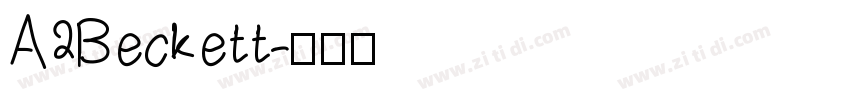 A2Beckett字体转换