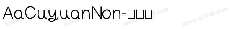 AaCuyuanNon字体转换