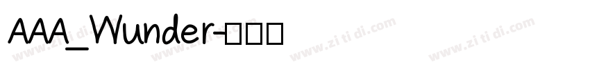 AAA_Wunder字体转换