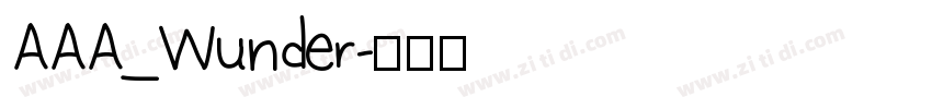AAA_Wunder字体转换