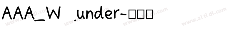 AAA_Wunder字体转换