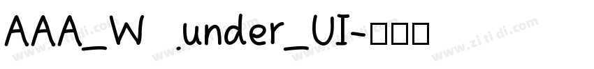 AAA_Wunder_UI字体转换