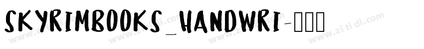 SkyrimBooks_Handwri字体转换