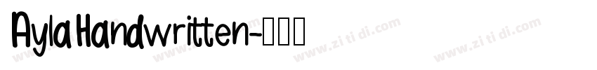 AylaHandwritten字体转换