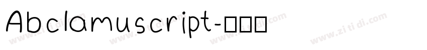 AbcIamuscript字体转换
