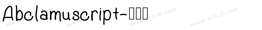 AbcIamuscript字体转换