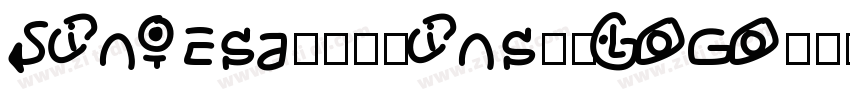 Sintesa时尚连笔ins风格logo字体转换