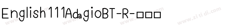 English111AdagioBT-R字体转换