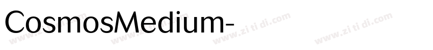 CosmosMedium字体转换