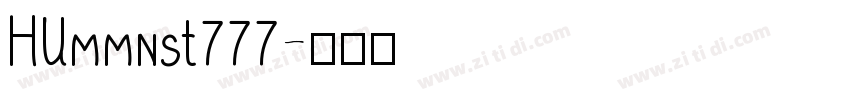 HUmmnst777字体转换