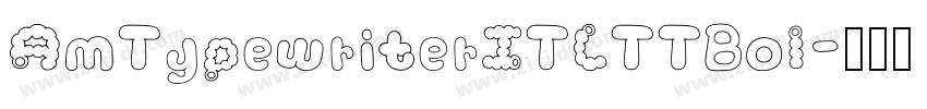 AmTypewriterITCTTBol字体转换