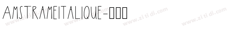 AmsTrameItalique字体转换