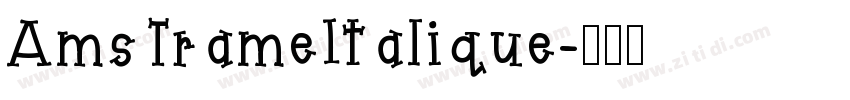AmsTrameItalique字体转换