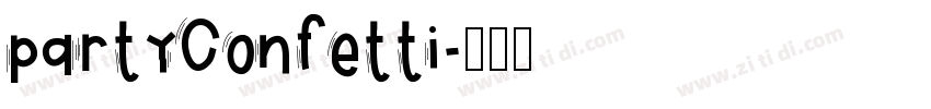 partyConfetti字体转换