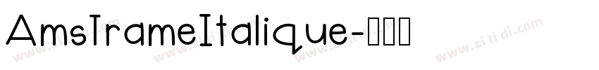 AmsTrameItalique字体转换
