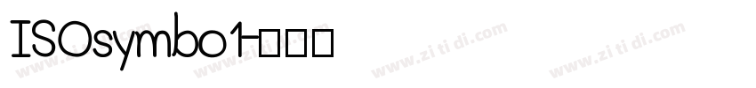 ISOsymbo1字体转换