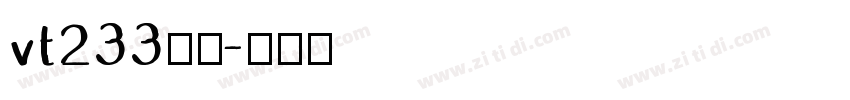 vt233字体字体转换