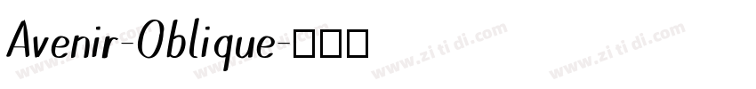 Avenir-Oblique字体转换