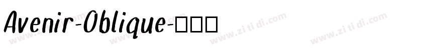 Avenir-Oblique字体转换